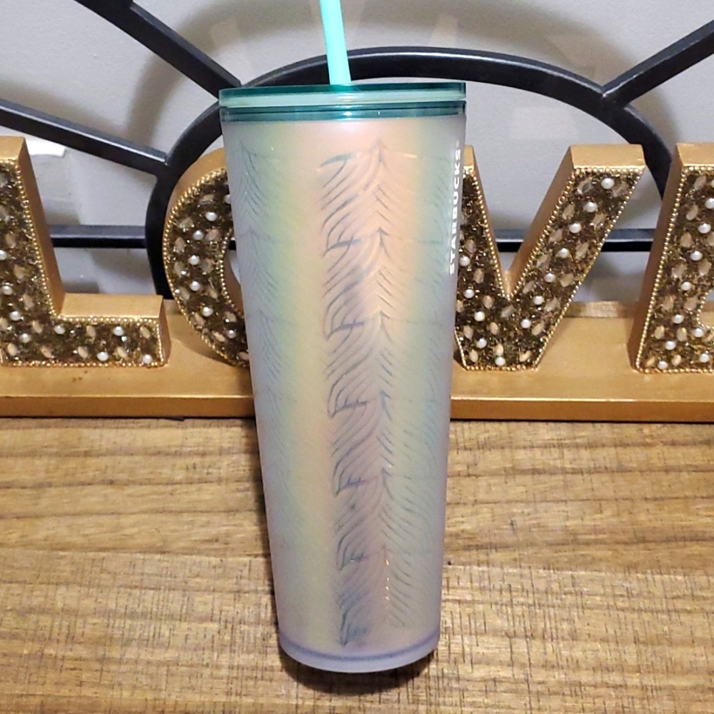 Starbucks Acrylic 50th Anniversary Frosted Sirens Tail Venti Cold Cup 24oz